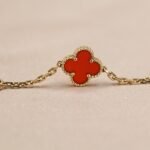 [Eternal Jewelry]CLOVER 5 MOTIFS RED AGATE  BRACELET - Image 13