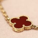 [Eternal Jewelry]CLOVER 5 MOTIFS RED AGATE  BRACELET - Image 14