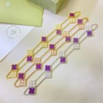 [Eternal Jewelry]CLOVER 10 MOTIFS  PURPLE VIOLET DIAMOND NECKLACE - Image 4