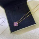 [Eternal Jewelry]CLOVER 15MM DIAMOND  PURPLE VIOLET NECKLACE