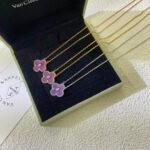 [Eternal Jewelry]CLOVER 15MM DIAMOND  PURPLE VIOLET NECKLACE - Image 6