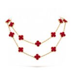 [Eternal Jewelry]CLOVER 20 MOTIFS CARNELIAN NECKLACE - Image 2