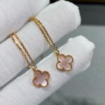 [Eternal Jewelry]CLOVER 15MM PINK MOTHER-OF-PEARL SINGLE FLOWER NECKLACE - Image 3