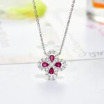 [Eternal Jewelry]LOOP NECKLACE FULL MOTIF DIAMOND 16MM MULTIPLE COLORS - Image 4
