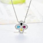 [Eternal Jewelry]LOOP NECKLACE FULL MOTIF DIAMOND 16MM MULTIPLE COLORS - Image 9