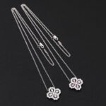 [Eternal Jewelry]LOOP NECKLACE FULL MOTIF DIAMOND 16MM MULTIPLE COLORS - Image 16