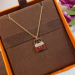 [Eternal Jewelry]CONSTANCE RED PEDANT PINK GOLD NECKLACE - Image 2