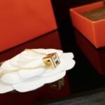 [Eternal Jewelry]H WHITE SQUARE GOLD NECKLACE - Image 2