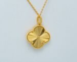 [Eternal Jewelry]CLOVER 25MM PEDANT NECKLACE GOLD - Image 3