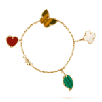[Eternal Jewelry]LUCKY SPRING 5 MOTIF GOLD BRACELET - Image 2