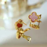 [Eternal Jewelry]CLOVER MEDIUM 1 MOTIFS CARNELIAN  EARRINGS - Image 12