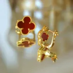 [Eternal Jewelry]CLOVER MEDIUM 1 MOTIFS CARNELIAN  EARRINGS - Image 13