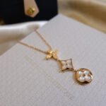[Eternal Jewelry]COLOR BLOSSOM LARIAT NECKLACE PINK GOLD WHITE MOTHER PEARL AND DIAMOND - Image 7