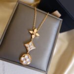 [Eternal Jewelry]COLOR BLOSSOM LARIAT NECKLACE PINK GOLD WHITE MOTHER PEARL AND DIAMOND - Image 9