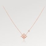 [Eternal Jewelry]STAR PINK MOP 1 DIAMOND PINK GOLD NECKLACE