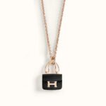 [Eternal Jewelry]CONSTANCE BLACK PEDANT PINK GOLD NECKLACE - Image 2