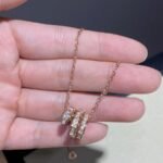 [Eternal Jewelry]SERPENTI PINK GOLD NECKLACE DOUBLE RING DIAMOND - Image 4