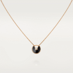 [Eternal Jewelry]AMULETTE ROSE GOLD ONYX NECKLACE