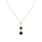 [Eternal Jewelry]STAR AND SUN ONYX PINK GOLD NECKLACE - Image 2