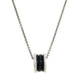 [Eternal Jewelry]ZERO 1 BLACK CERAMIC SILVER NECKLACE - Image 2