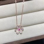 [Eternal Jewelry]FRIVOLE ROSE GOLD FLOWER DIAMOND NECKLACE - Image 5