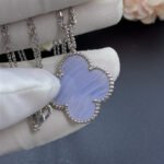 [Eternal Jewelry]CLOVER SILVER CHALCEDONY BIG CLOVER NECKLACE - Image 3