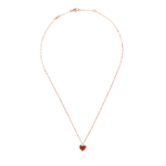 [Eternal Jewelry]SWEET CLOVER CARNELIAN HEART NECKLACE - Image 2