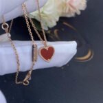 [Eternal Jewelry]SWEET CLOVER CARNELIAN HEART NECKLACE - Image 3
