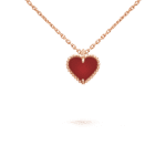 [Eternal Jewelry]SWEET CLOVER CARNELIAN HEART NECKLACE