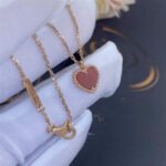 [Eternal Jewelry]SWEET CLOVER CARNELIAN HEART NECKLACE - Image 5